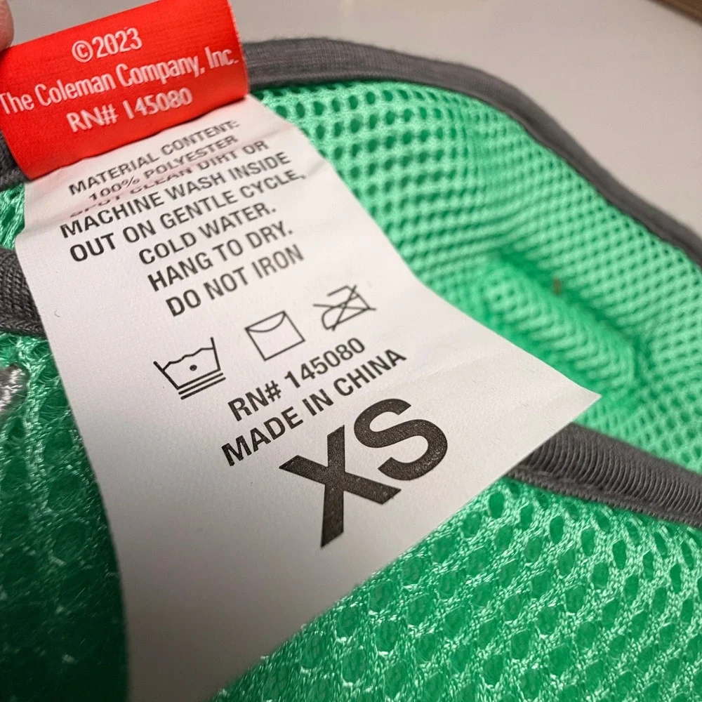 Coleman Pet Cooling Jacket XS Green Mesh Reflective Dog Vest NWT Heat Relief